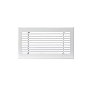  Grille de soufflage linéaire de 300x150 mm en aluminium blanc mat - 400x400px